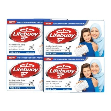 Lifebuoy Mild Care Germ Protection Bar Soap, 4 Pieces, 60 Gm