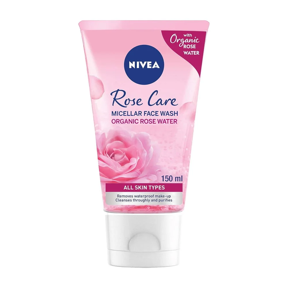 Untitled-1 NIVEA Face Wash Micellar Rose Care with Organic Rose - All Skin Types 150ml - Image 2