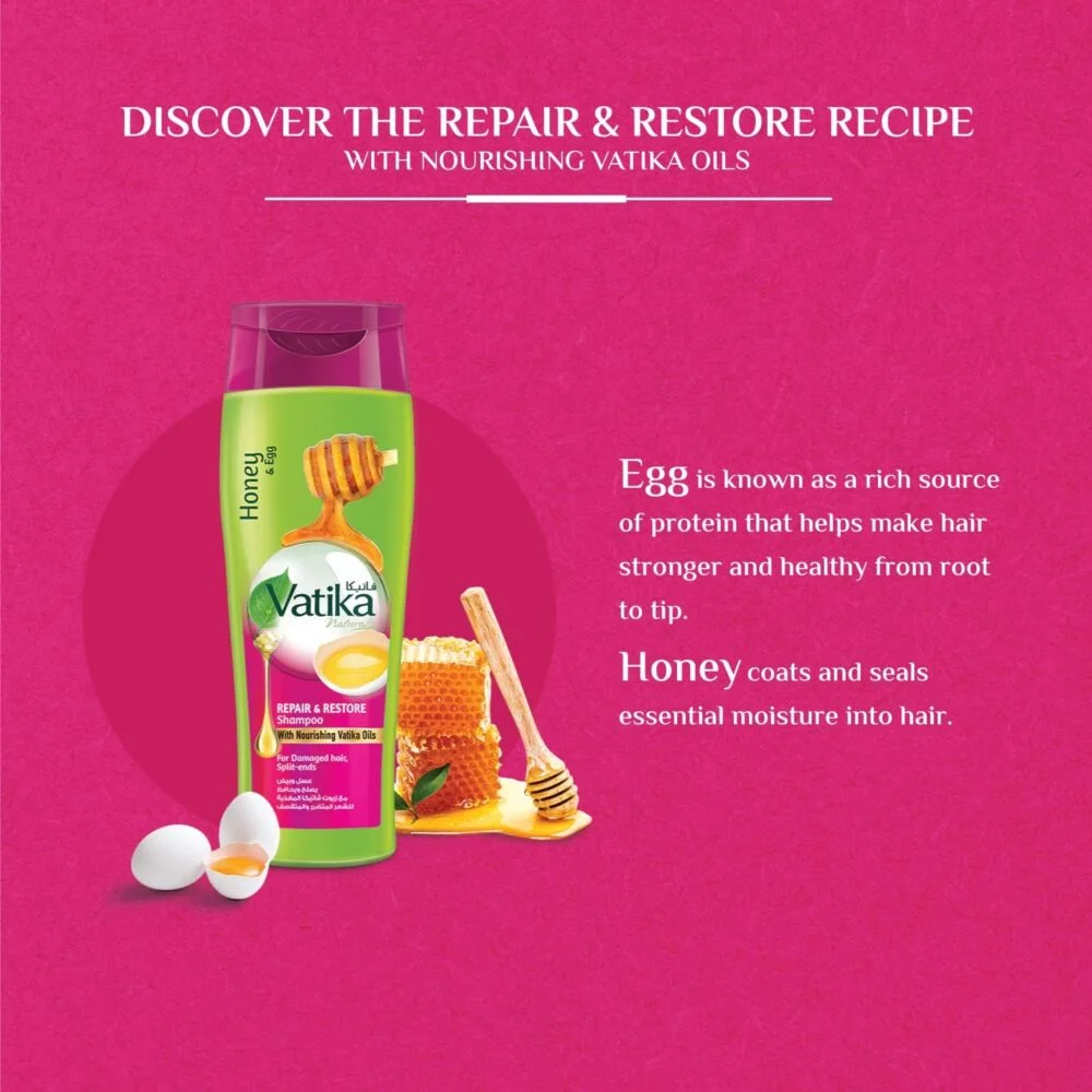 iuy Vatika Shampoo Repair And Restore 400Ml - Image 5