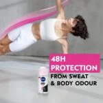 NIVEA Antiperspirant Roll-On For Women - Black and White Invisible Protection Original 50ml - Image 7