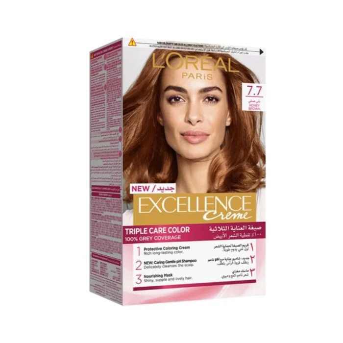 L’OREAL PARIS Excellence hair color Honey Brown 7.7 - Image 1