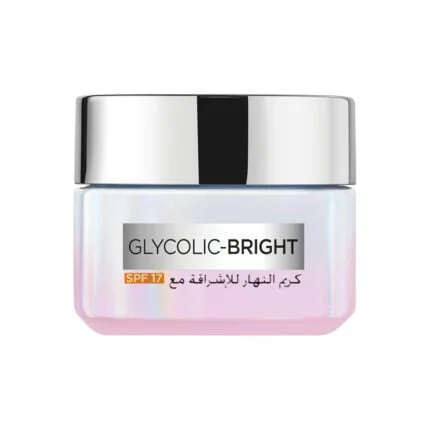لوريال باريس كريم جلايكوليك برايت جلوينج النهاري - 50 مل LOREAL PARIS Glycolic Bright Glowing Day Cream SPF 17 50 ml