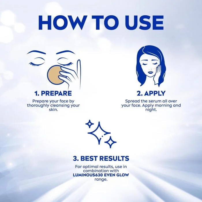 NIVEA LUMINOUS 630 EVEN GLOW Anti Dark Spot 30ml - Image 4