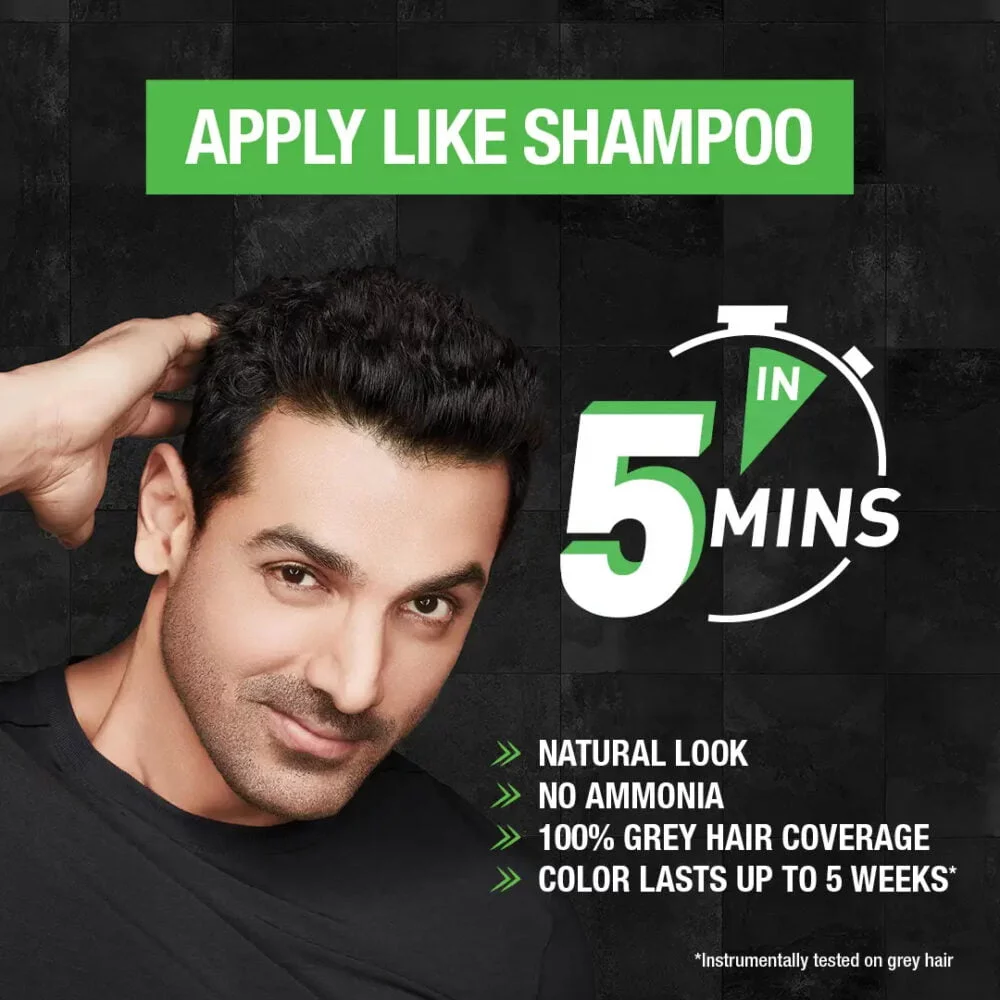 Garnier Men's Hair Color Shampoo 3.0 Black Brown - Image 6