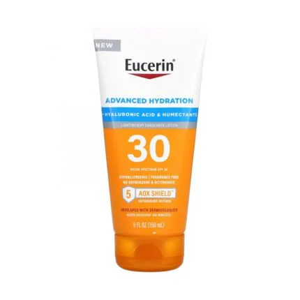 يوسرين لوشن واقي شمس SPF30 ادفانسد هايدريشن 150مل Eucerin Sunscreen Lotion SPF30 Advanced Hydration 150ml