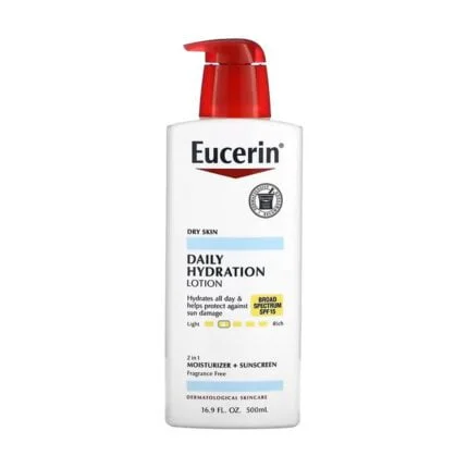 يوسرين لوشن الترطيب اليومي بمعامل حماية من الشمس 15 500 مل Eucerin Daily Moisturizing Lotion SPF 15 500ml