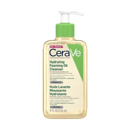 سيرافي منظف زيت رغوي مرطب للبشرة العادية والجافة جدًا 236 مل CeraVe Hydrating Foaming Oil Cleanser for Normal to Very Dry Skin 236ml