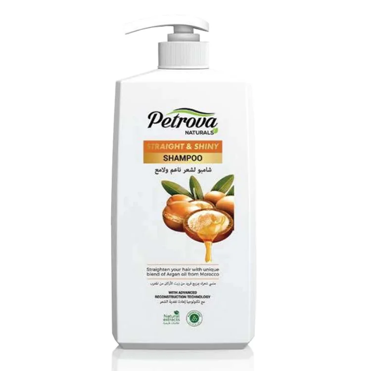 Petrova shampoo straight & shiny with marocan argan oil 600ml - Image 1