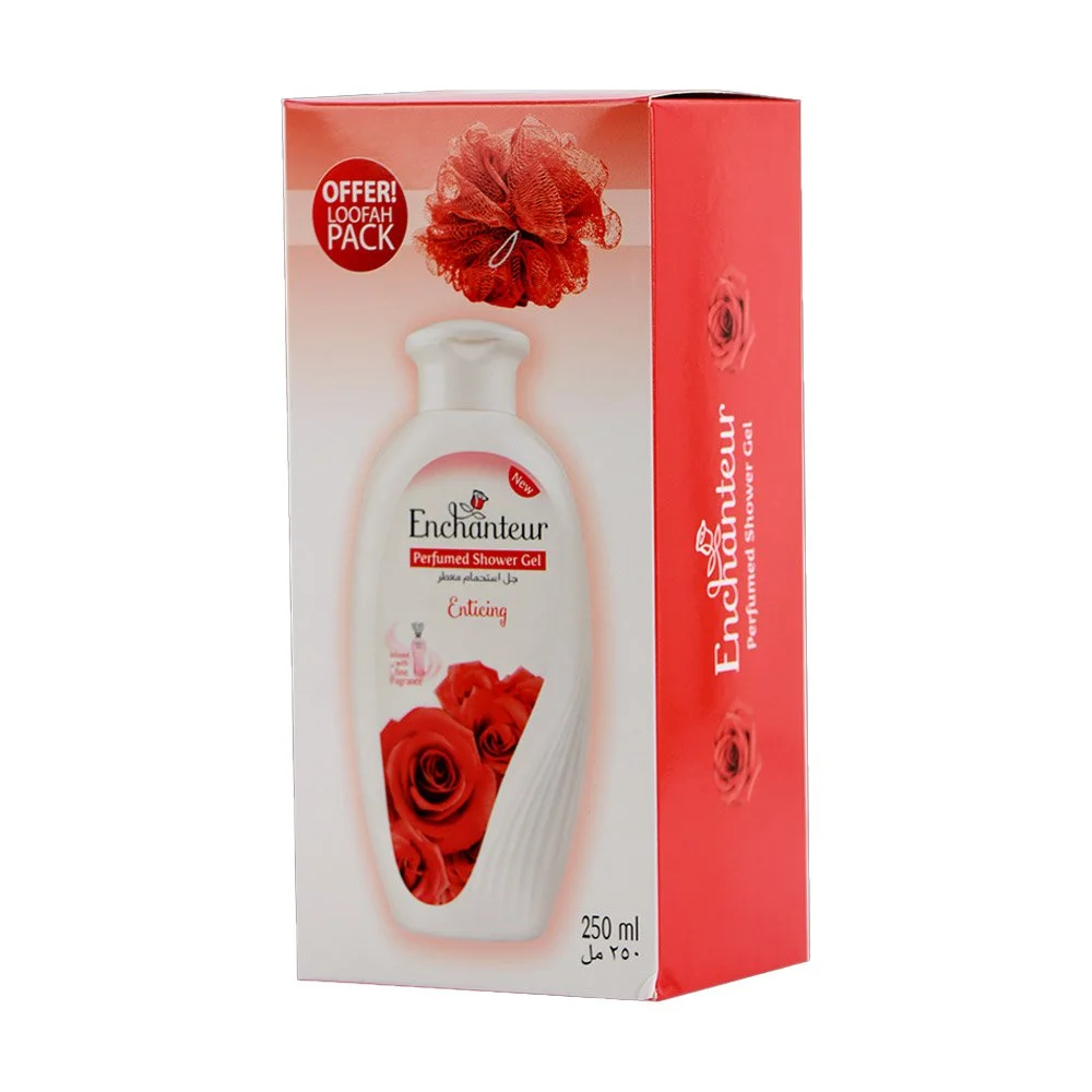 Enchanteur Antisinging Shower Gel with Loofah 250ml