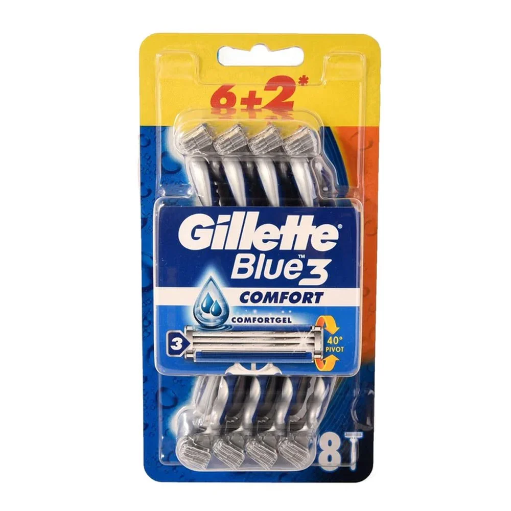 petracare-gillette-45.1 Gillette Blue3 Comfort Razor 6+2pcs - Image 1