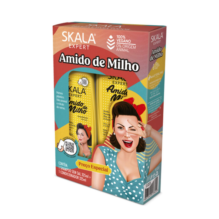 شامبو و بلسم اميدو دي ميلهو من سكالا 325 مل قطعتين | اوتلت بترا كير - SKALA shampoo & conditioner amido de milho 325ml 2pcs | Petra Care Outlet