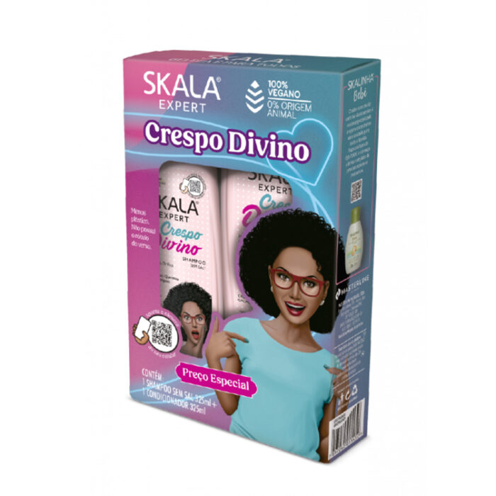 شامبو و بلسم كريسبو ديفينو من سكالا 325 مل قطعتين | اوتلت بترا كير - SKALA shampoo & conditioner crespo divino 325ml 2pcs | Petra Care Outlet