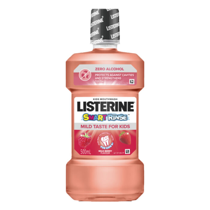 ليسترين غسول فم للاطفال مذاق معتدل بالفراولة 500 مل | اوتلت بترا كير - LISTRINE mouthwash for kids mild raste with strawberry 500ml| Petra Care Outlet