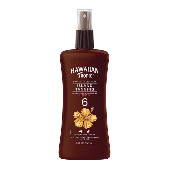 هاوايان تروبيك بخاخ زيت تان 6 اس بي اف 236 مل | أوتلت بترا كير - Hawaiian Tropic sunscreen oil spray 6 SPF 236ml | Petra Care Outlet