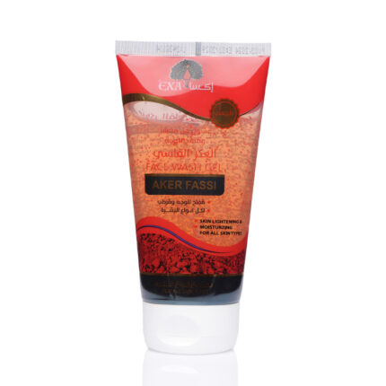 اكسا غسول وجه مقشر ومفتح بالعكر الفاسي 150 مل | أوتلت بترا كير - EXA face wash gel with aker fassi 150ml | Petra Care Outlet