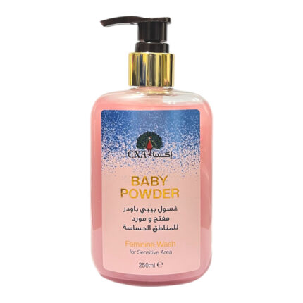 اكسا غسول مفتح و مورد للمناطق الحساسة بيبي باودر 250 مل | أوتلت بترا كير - EXA baby powder feminine wash for sensitive area 250ml | Petra Care Outlet