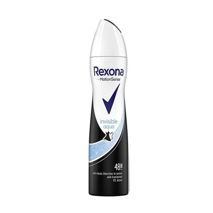 ريكسونا مزيل عرق بخاخ انفيسبل اكوا 200 مل Rexona spray anti-perspirant invisible aqua 200ml