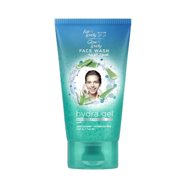 جلو اند لفلي غسول وجه هيدرا جل بالصبار 150 جم Glow and Lovely Face Wash Hydra Gel With Aloe Vera 150g