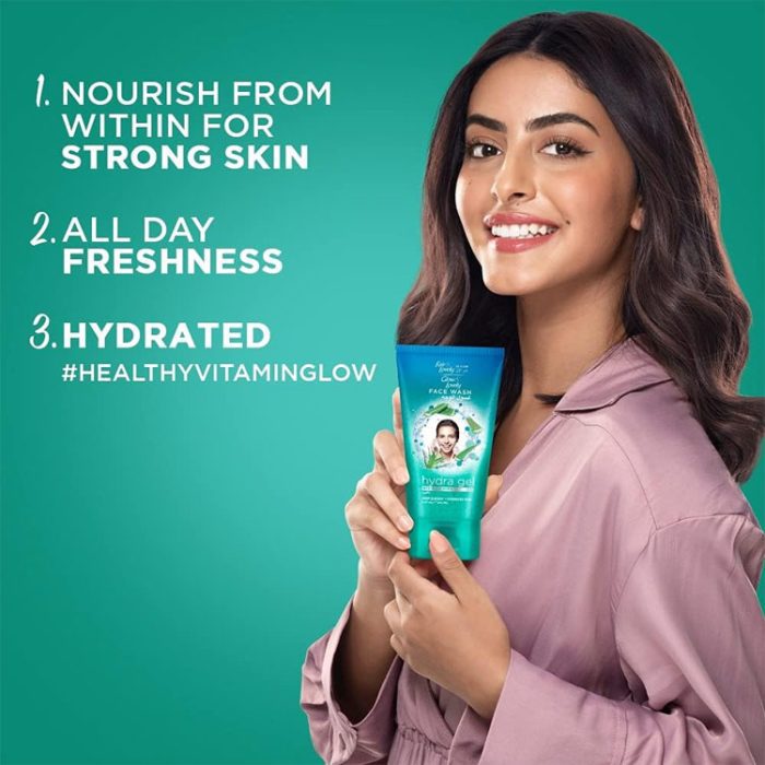 جلو اند لفلي غسول وجه هيدرا جل بالصبار 150 جم Glow and Lovely Face Wash Hydra Gel With Aloe Vera 150g