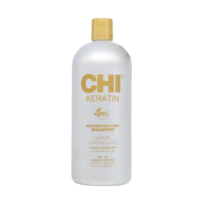 سي اتش اي شامبو الكيراتين المرمم للشعر الجاف و التالف 355 مل CHI shampoo keratin reconstructing sulfate & paraben free 355ml