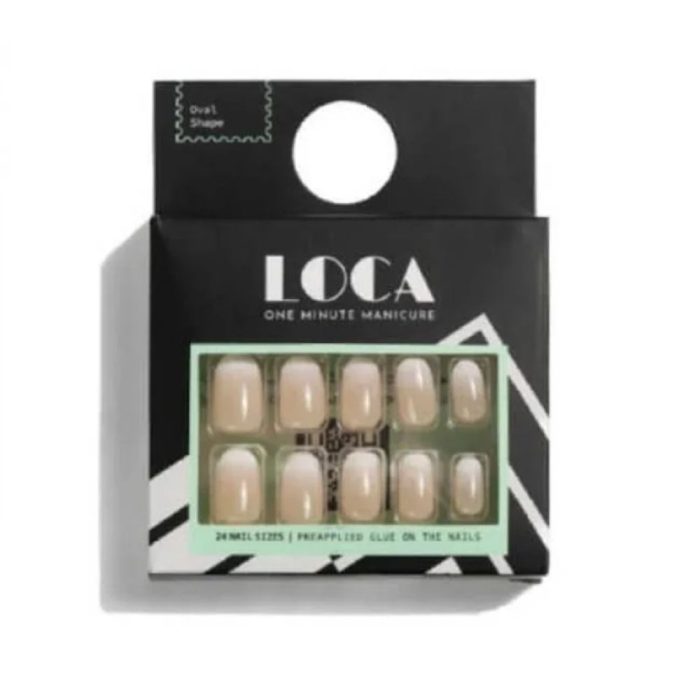 لوكا اظافر صناعية M29 شكل اوفال فرنسي لصق ذاتي اومبريه Luca Artificial Nails M29 Oval French Shape Self-Adhesive Ombre