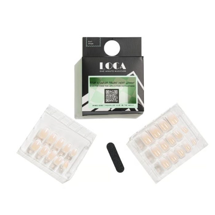 Luca Artificial Nails M29 Oval French Shape Self-Adhesive Ombre - Image 4