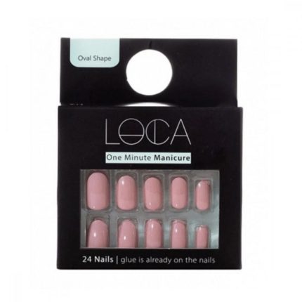 لوكا اظافر صناعية رقم 14 لصق ذاتي شكل اوفال وردى لحمي Luca artificial nails No 14 self-adhesive flesh-pink oval shape
