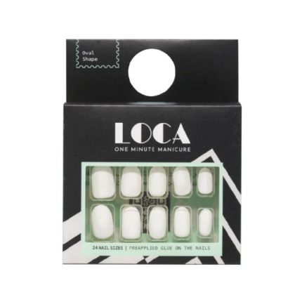 لوكا اظافر صناعية رقم 12 لصق ذاتي أبيض مطفي Luca Artificial Nails No 12 Self-Adhesive Matte White