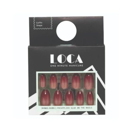 لوكا اظافر صناعية رقم 18 لصق ذاتي أومبريه لامع كوفن Luca Artificial Nails No 18 Self-Adhesive Ombre Glitter Covn