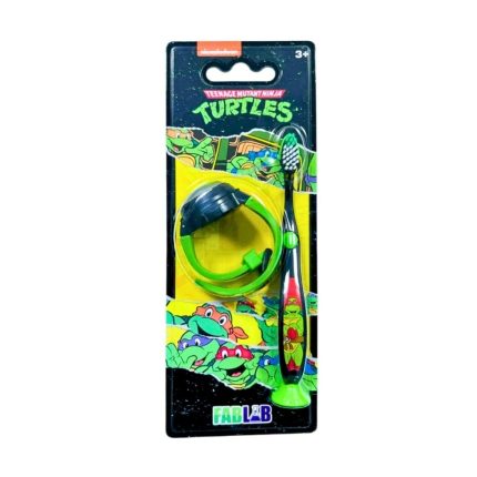 فاب لاب سلاحف النينجا فرشاة أسنان للأطفال مع لعبة