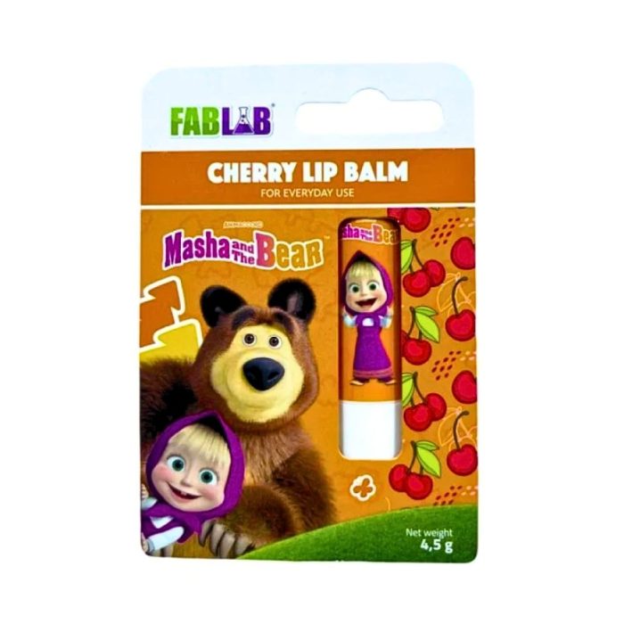 فاب لاب مرطب شفاه ماشا والدب بالكرز 4.5 جم FabLab lip balm masha and the bear Cherry 4.5g