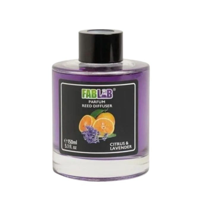فاب لاب فواحة عطرية برائحة الحمضيات واللافندر 150 مل FabLab citrus and lavender Reed Diffuser 150ml