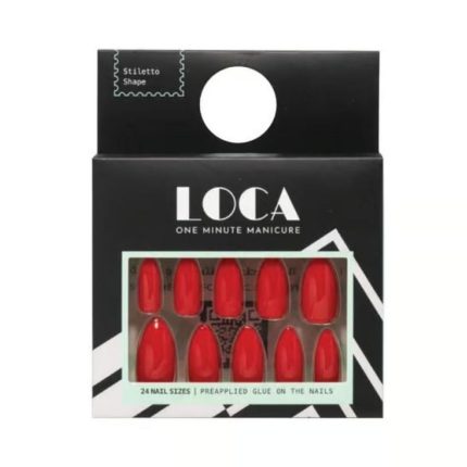 لوكا اظافر صناعية رقم 10 لصق ذاتي اوفال شايب احمر Luca Artificial Nails No 10 Self-Adhesive Oval Shape red