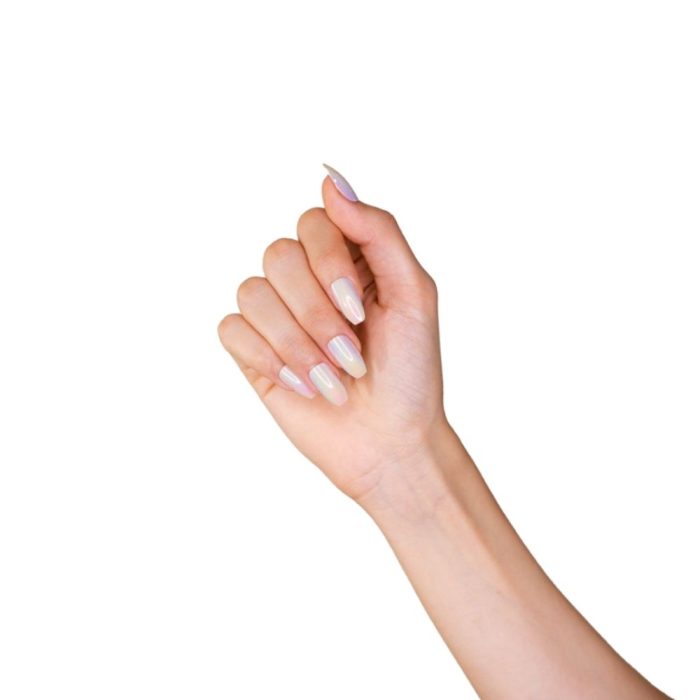 Luca Artificial Nails No 2 Self-Adhesive Oval Shape Chrome Pink - Image 3