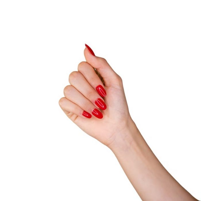 Luca Artificial Nails No 21 Self-Adhesive Oval Shape red - Image 3