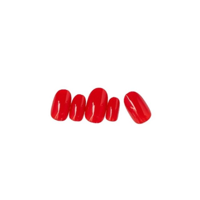 Luca Artificial Nails No 21 Self-Adhesive Oval Shape red - Image 4