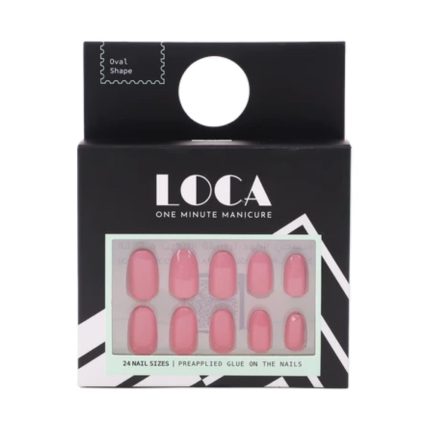 لوكا اظافر صناعية رقم 31 لصق ذاتي اوفال شايب وردي