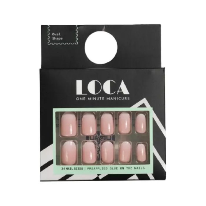 لوكا اظافر صناعية رقم 27 لصق ذاتي اوفال شايب وردي