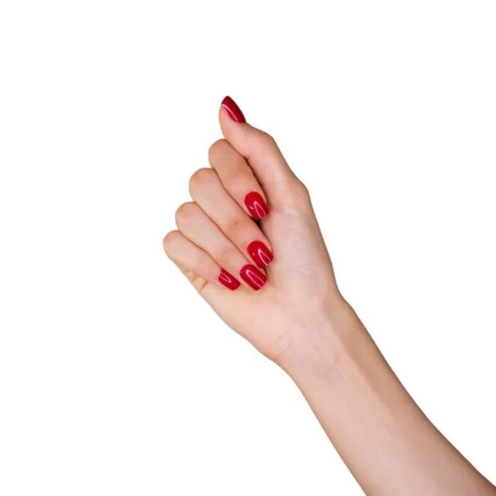 ⁦لوكا اظافر صناعية رقم 8 لصق ذاتي اوفال شايب احمر طبيعي⁩ - الصورة ⁦3⁩