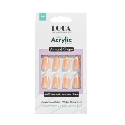 لوكا اظافر صناعية اكرليلك A4 لون فرنسي طبيعي Luca Acrylic Artificial Nails A4 Natural French Color