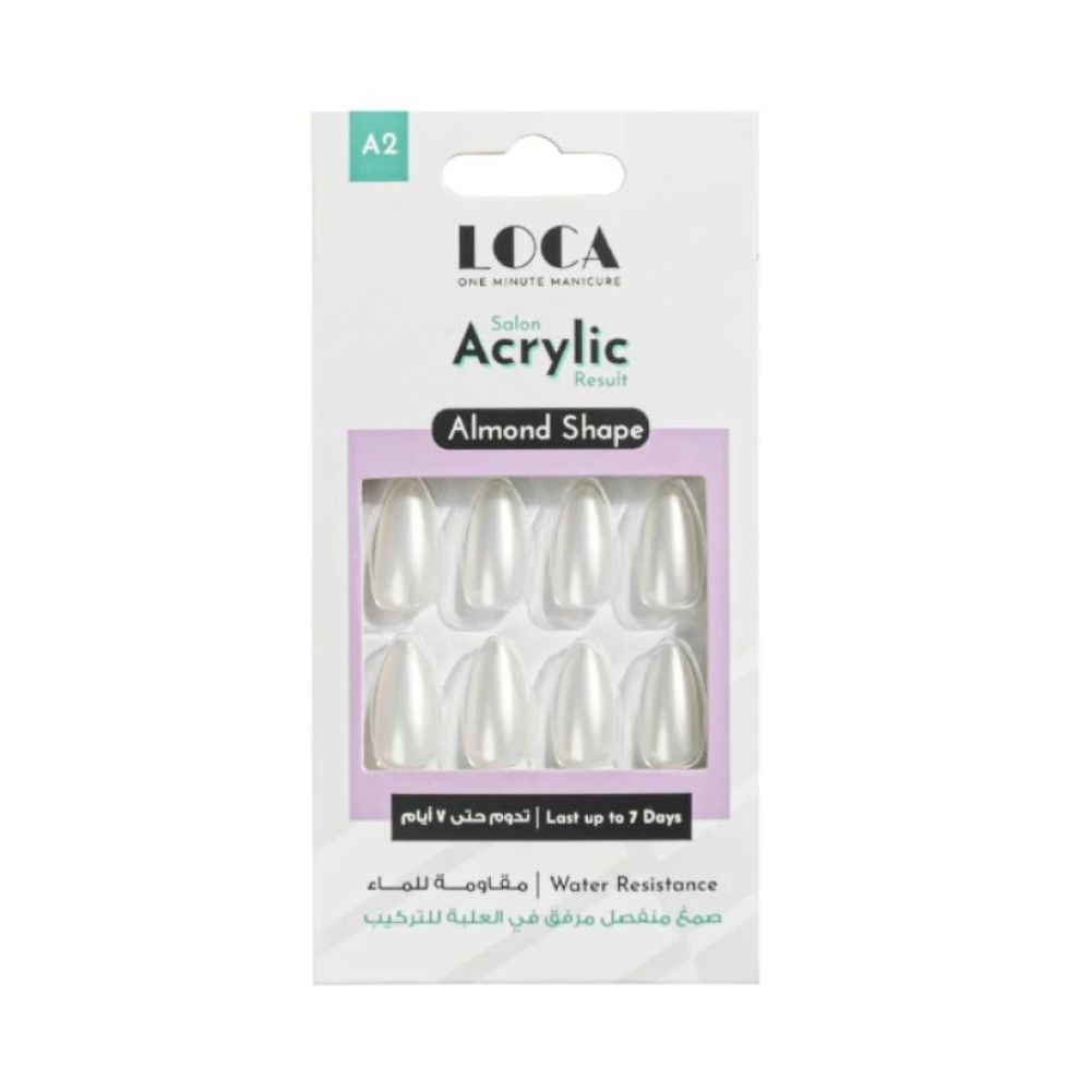 petracare-image-20826 لوكا اظافر صناعية اكرليلك A2 لون ابيض لؤلؤي Luca Acrylic Artificial Nails A2 Pearl White