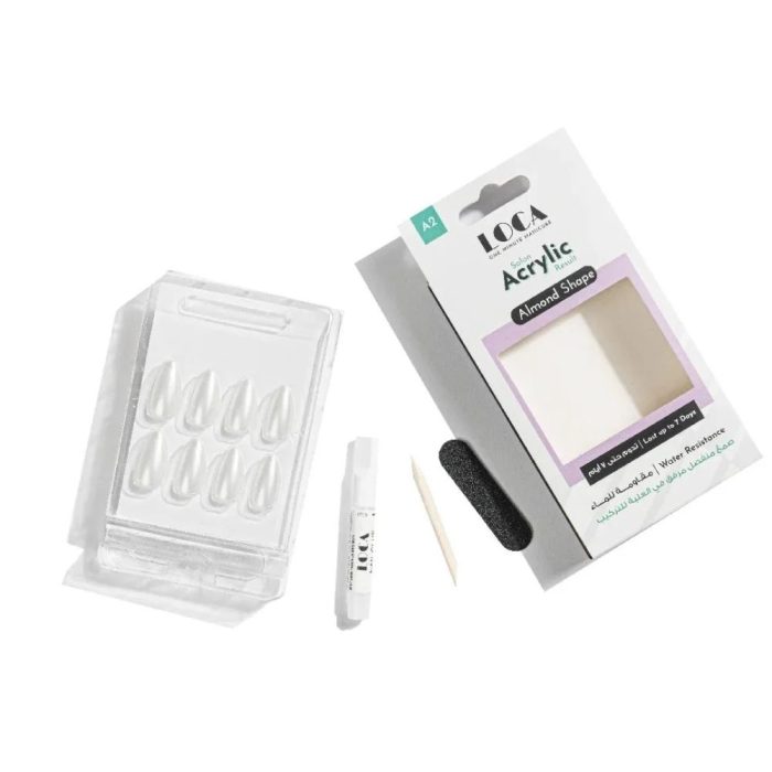 Luca Acrylic Artificial Nails A2 Pearl White - Image 4