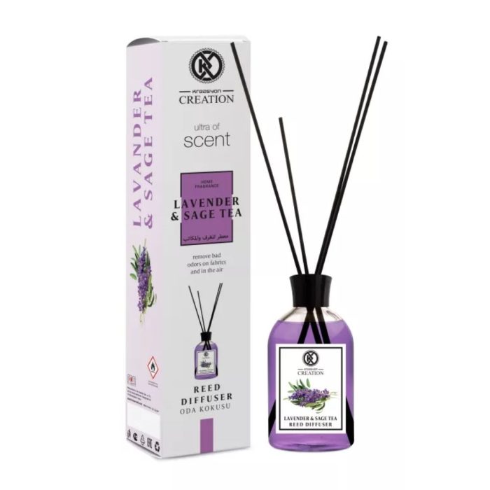 كريسيون كريشن معطر برائحة الشايو والافندر للغرف والمكاتب 50 مل Kreasyon Creation lavender and sage tea Home freagrance 50ml