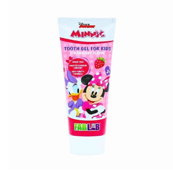 فاب لاب ميني ماوس جل اسنان للأطفال بنكهة الفراولة 75 مل FabLab Mini Mouse Tooth Gel for Kids Strawberry Flavor 75ml